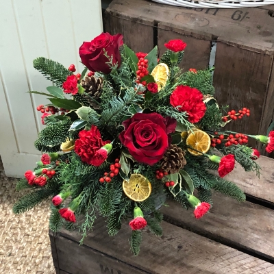 Festive Pewter Arrangement