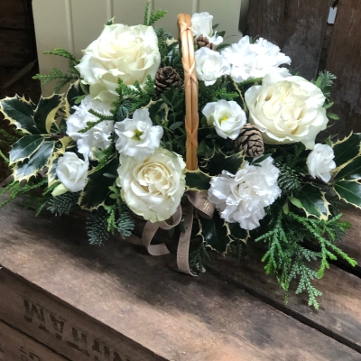 The Petite Festive Basket Arrangment