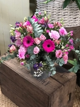 Floral Zinc and Willow Arrangement